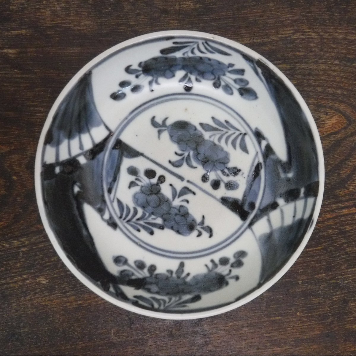 古伊万里 扇牡丹文 なます皿C 江戸期（小甘手） | 暮しの染付舎