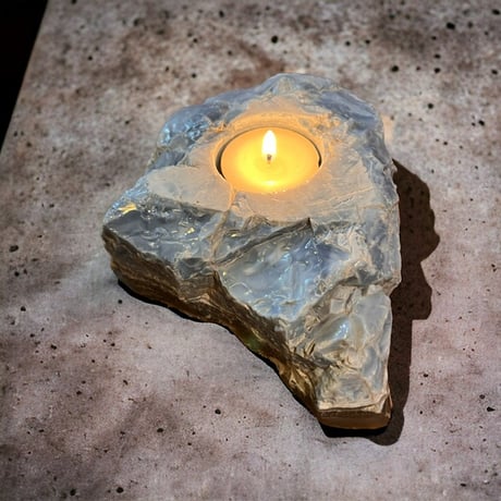 owyhee blue opal candle holder