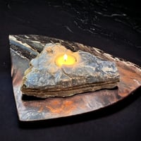 owyhee blue opal candle holder