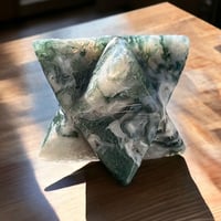 Big Merkaba Star　(moss agate)