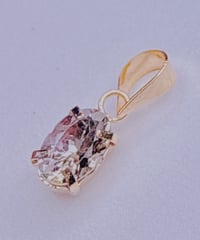 50457 K18YG 4x6 0.45ct ZOISITE ペンダント