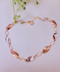 50520 K18YG/WG コンビブレスレット2.65g 18cm