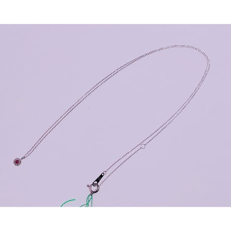 こあ様、ありんこ様、あんず様 1095 PT950 ルビー0.03ct、ダイヤモンド0.02ct取り巻きネックレス