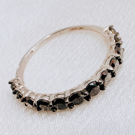 TJF20807  K18WG ブラックD1.0ct リング