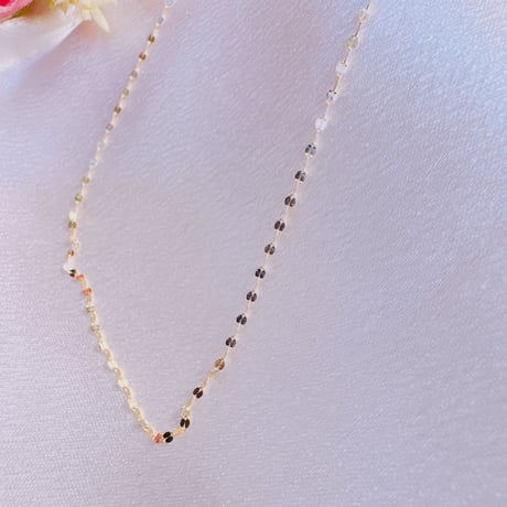 K18YGデザインネックレス40センチ