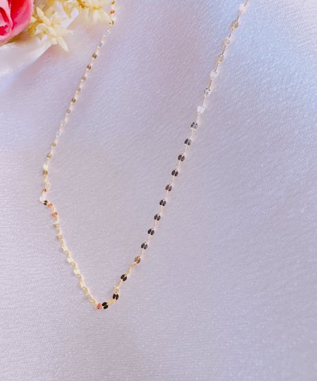 K18YGデザインネックレス40センチ