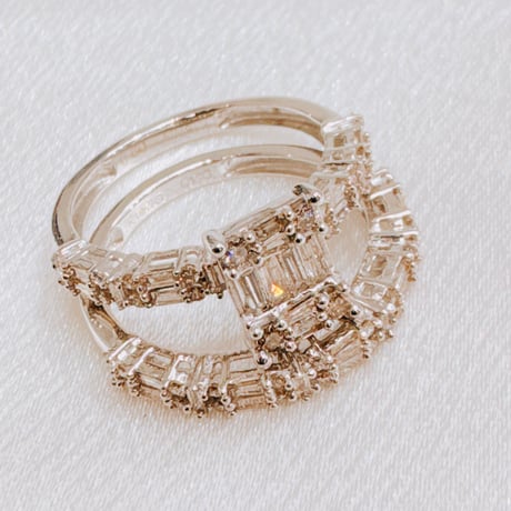 RIE様 2個セットTJF20804 K18WG D1.0ct リング