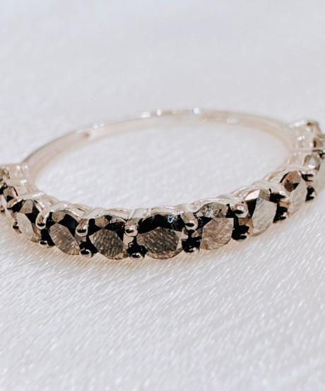 TJF20807  K18WG ブラックD1.0ct リング