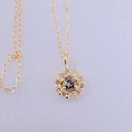 星ぞら様5915 K18YG アレキサンドライト0.02ct/ダイヤモンド0.03ct ネックレス