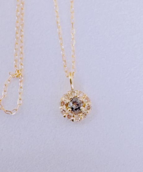 星ぞら様5915 K18YG アレキサンドライト0.02ct/ダイヤモンド0.03ct ネックレス