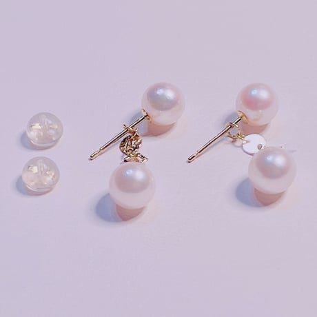 1627 K18 アコヤ 6-6.5ミリUP ピアス