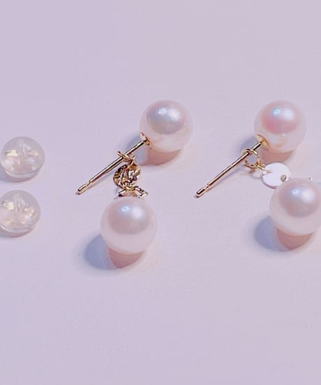 1627 K18 アコヤ 6-6.5ミリUP ピアス