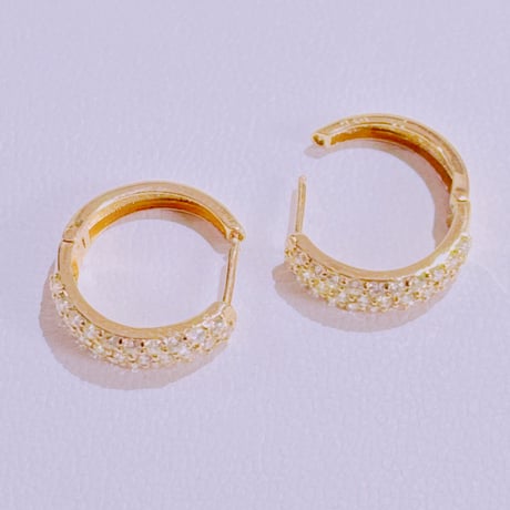 panda様 8882 K18YGダイヤ0.5ct/0.5ctプーフピアス
