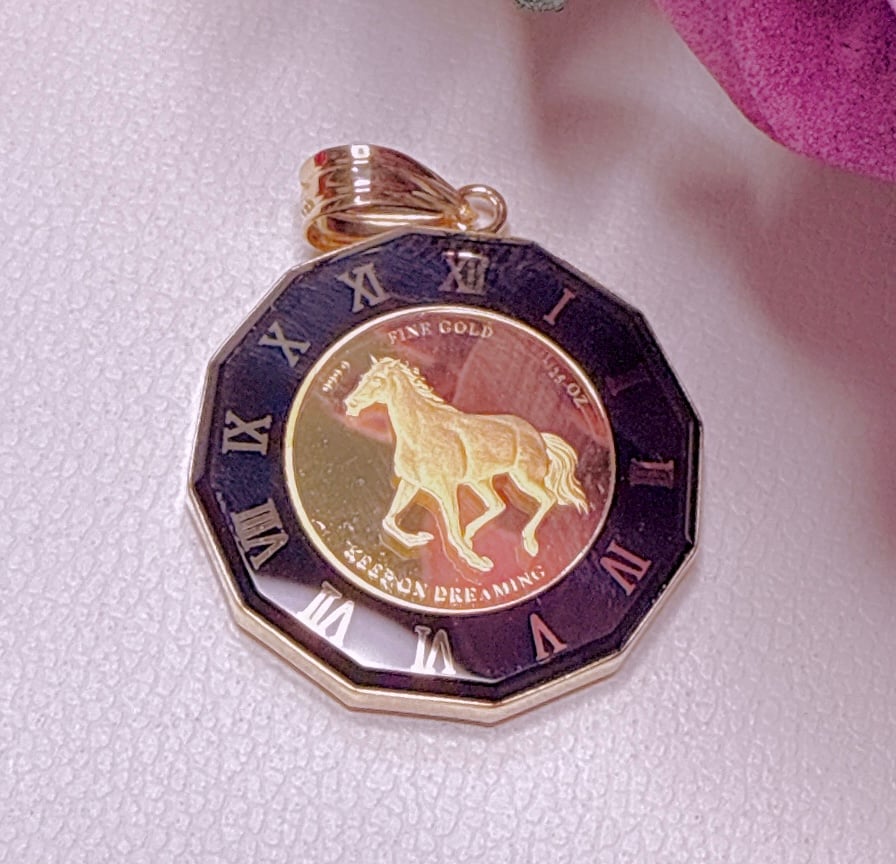 めぐそう様 20752 K24 コインペンダント K18枠 | Naotto's shop b