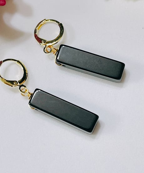 9036 ブラックオブシディアンピアス