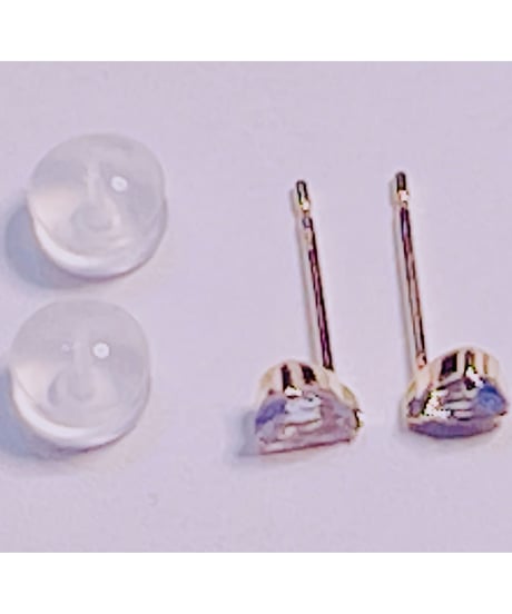 星ぞら様 1635 K18YG 3X4 0.2ctゾイサイトピアス