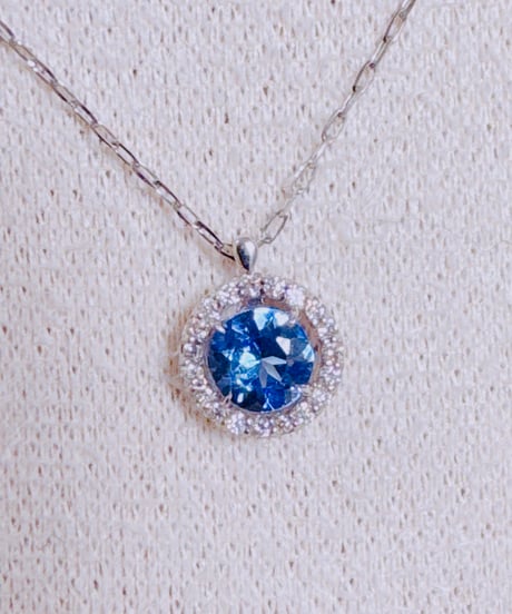 ゆう様 6055 PT900 タンザナイト0.45ct/ダイヤモンド0.09ctネックレス