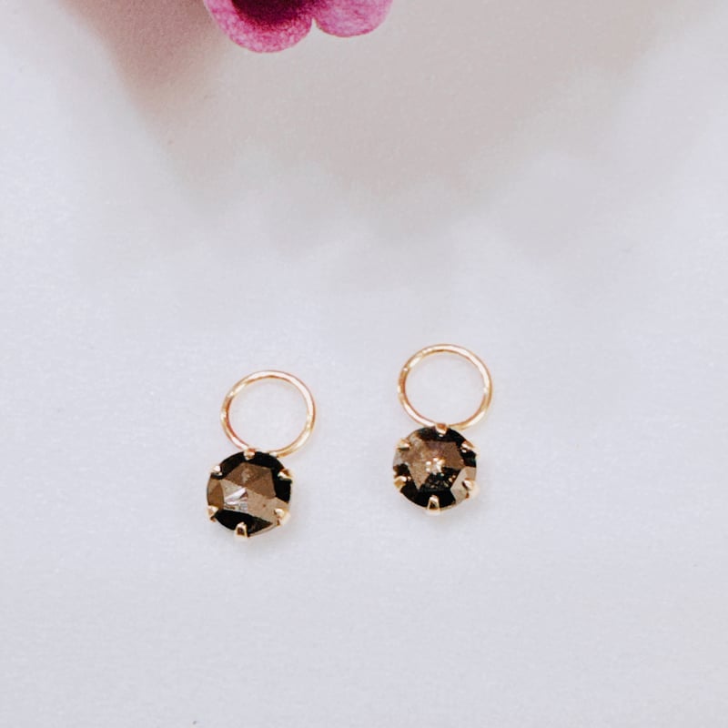 9159 K18YG 3.5mm 0.30ct ブラックダイヤモンドチャーム | Naotto