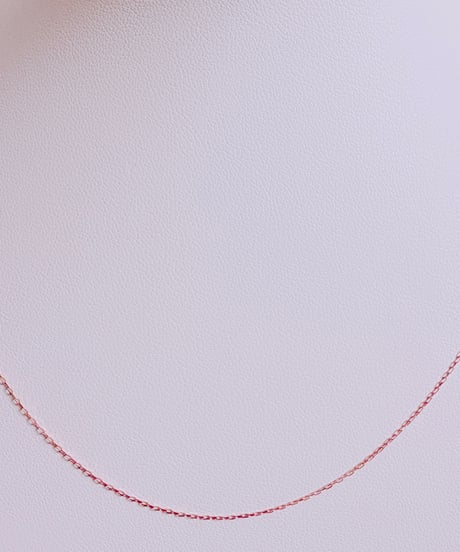 30034 K18PG 0.6g あずきネックレス45センチ