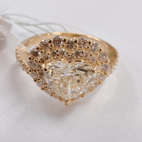 TJF20849 K18YG D1.091ct/D0.690ct リング #9