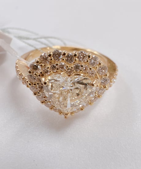 TJF20849 K18YG D1.091ct/D0.690ct リング #9