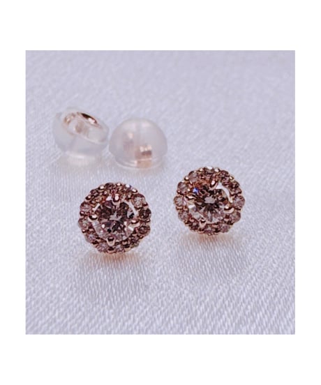 IJK8052 K18YG ダイヤモンド0.05ctピアス