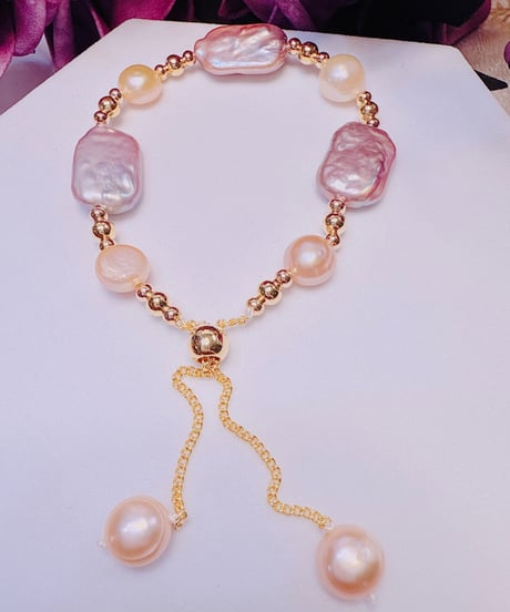 kayo様 9281 淡水パールバロックブレスレット