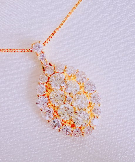 ハート様 20940 K18YG D1.0ct ネックレス