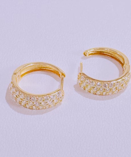 panda様 8882 K18YGダイヤ0.5ct/0.5ctプーフピアス