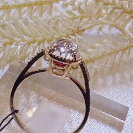 SOTALOVE様 JGJE20021 K18YG ピンクトルマリン0.20ct/D0.05 リング