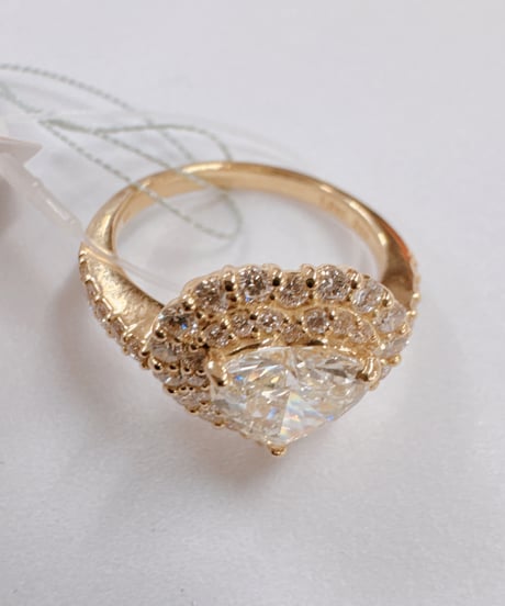 TJF20849 K18YG D1.091ct/D0.690ct リング #9