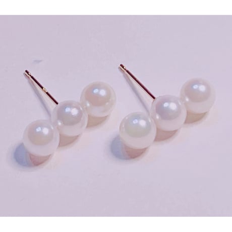 1626 K18 アコヤ 5ミリUP ピアス