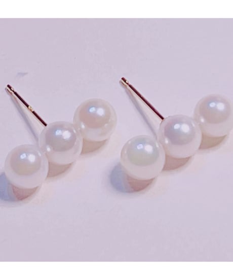 1626 K18 アコヤ 5ミリUP ピアス