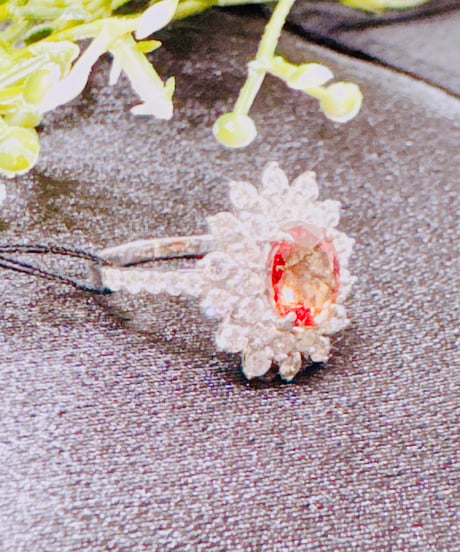 HS様 6139 PT950 パパラチアサファイア1.92ct/ダイヤモンド1.14ct リング GIA #11