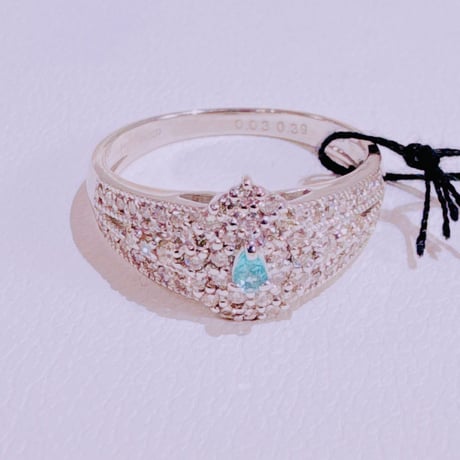 ゆう様 8878 PT950パライバトルマリン0.03ct/ダイヤ0.39ctリング #11