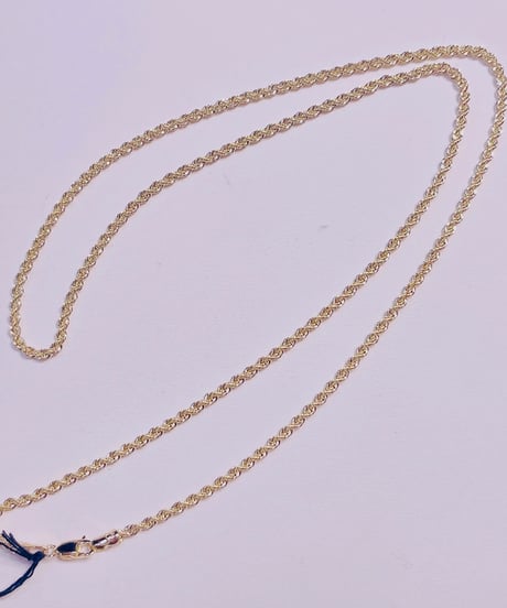 HLC-0005  K18YG ロープネックレス 0.35/45センチ