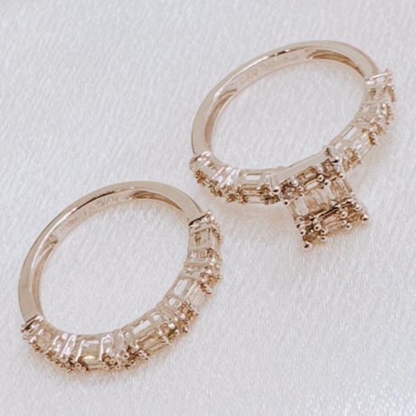 RIE様 2個セットTJF20804 K18WG D1.0ct リング