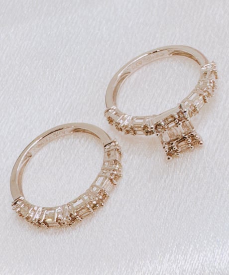RIE様 2個セットTJF20804 K18WG D1.0ct リング