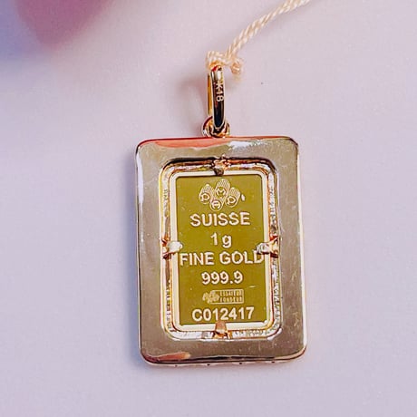 カトちゃん様 3570 K24YGペンダントトップ K18YG金具 3.13g