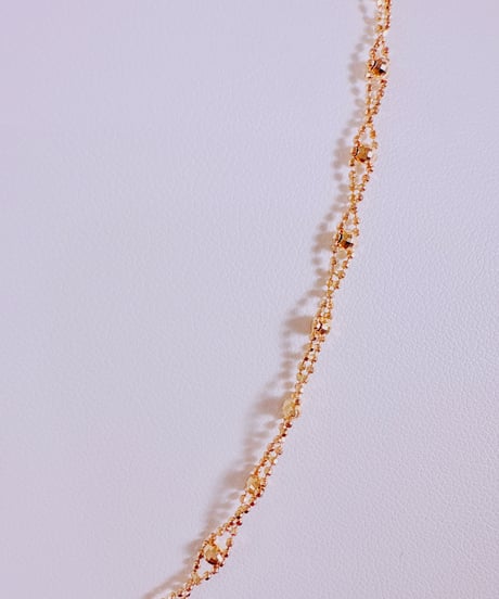 Onちゃん様 30021 K18YG デザインネックレス 7.25g 65cm