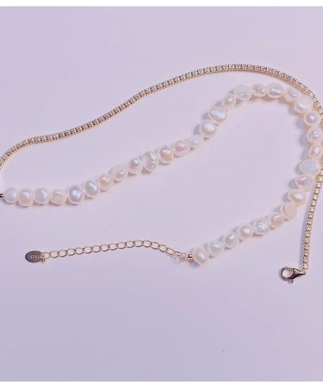 1789 S925淡水パールネックレス