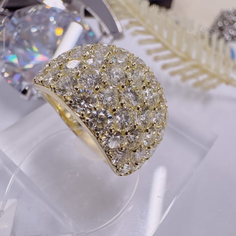 HANA様 20238 K18YG ダイヤモンド5.0ct リング #15