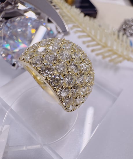 じゅんママ様 20238 K18YG ダイヤモンド5.0ct リング