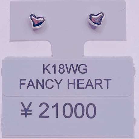 1422 K18WG ハートピアス