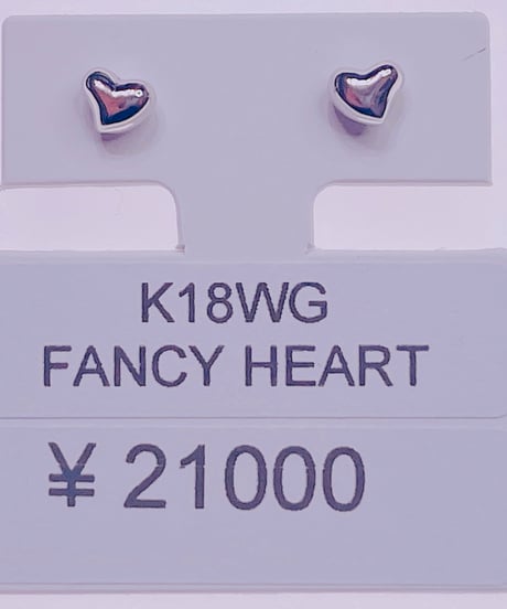 1422 K18WG ハートピアス