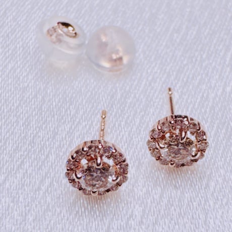 IJK8052 K18YG ダイヤモンド0.05ctピアス