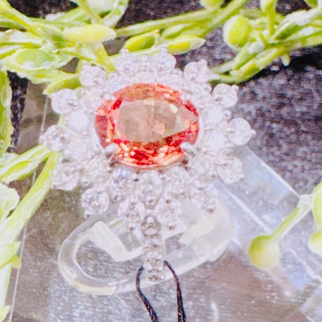 HS様 6139 PT950 パパラチアサファイア1.92ct/ダイヤモンド1.14ct リング GIA #11