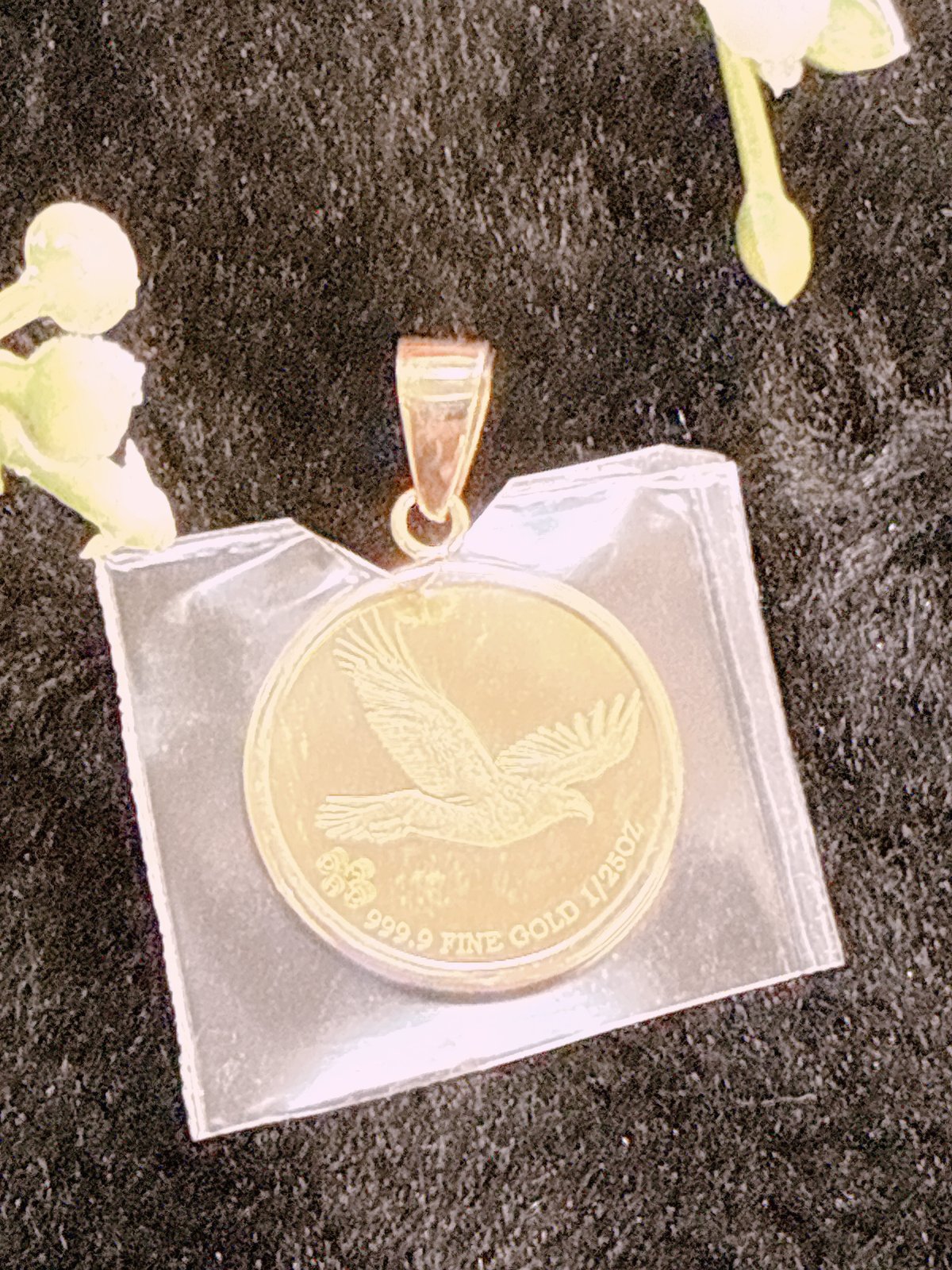 50628 K24/K18YG枠 1/25 1.7g インディアンスコインペンダント