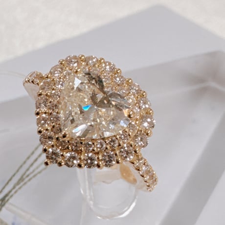 TJF20849 K18YG D1.091ct/D0.690ct リング #9