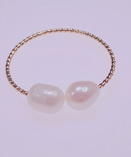 1465 淡水パールフリーサイズリング